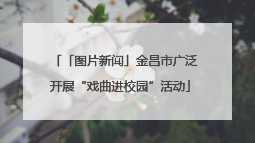 「图片新闻」金昌市广泛开展“戏曲进校园”活动