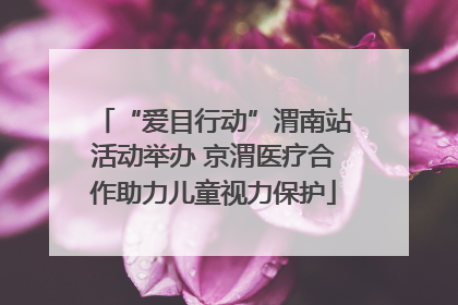 “爱目行动”渭南站活动举办 京渭医疗合作助力儿童视力保护