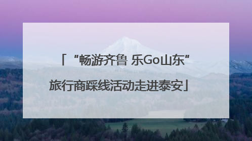 “畅游齐鲁 乐Go山东”旅行商踩线活动走进泰安