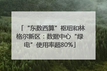 “东数西算”枢纽和林格尔新区：数据中心“绿电”使用率超80%