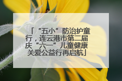 “五小”防治护童行，连云港市第二届庆“六一”儿童健康关爱公益行再启航