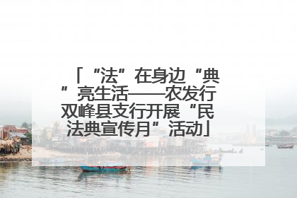 “法”在身边“典”亮生活——农发行双峰县支行开展“民法典宣传月”活动