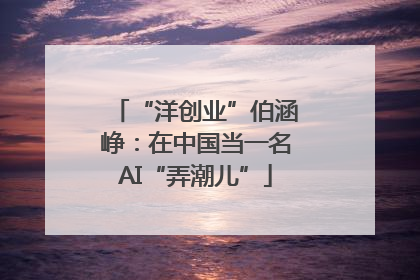 “洋创业”伯涵峥：在中国当一名AI“弄潮儿”