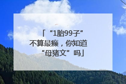 “1胎99子”不算最癫，你知道“母猪文”吗