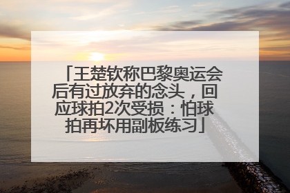 王楚钦称巴黎奥运会后有过放弃的念头，回应球拍2次受损：怕球拍再坏用副板练习