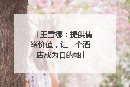王雪娜：提供情绪价值，让一个酒店成为目的地
