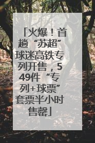 火爆！首趟“苏超”球迷高铁专列开售，549件“专列+球票”套票半小时售罄