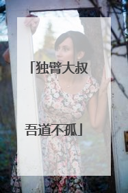 独臂大叔 吾道不孤