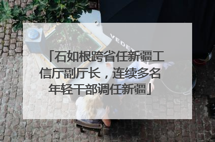 石如根跨省任新疆工信厅副厅长，连续多名年轻干部调任新疆