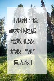 瓜州：设施农业提质增效 促农增收“钱”景无限
