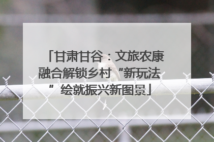 甘肃甘谷：文旅农康融合解锁乡村“新玩法”绘就振兴新图景