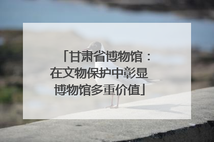 甘肃省博物馆：在文物保护中彰显博物馆多重价值