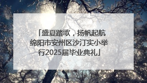 盛夏踏歌，扬帆起航 绵阳市安州区沙汀实小举行2025届毕业典礼