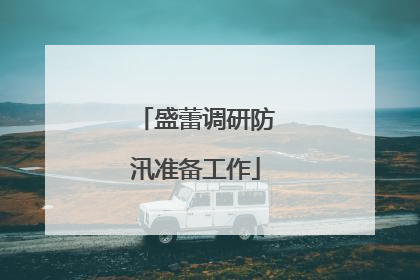 盛蕾调研防汛准备工作
