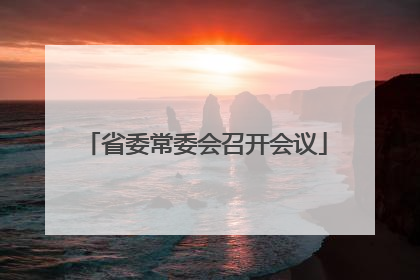 省委常委会召开会议