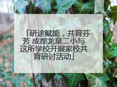 研途赋能，共育芬芳 成都龙泉二小与这所学校开展家校共育研讨活动