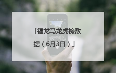 福龙马龙虎榜数据（6月3日）
