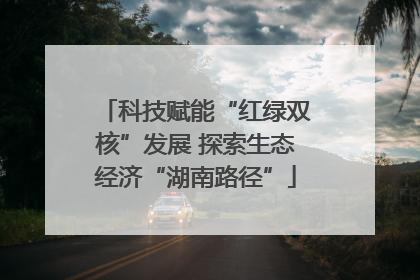 科技赋能“红绿双核”发展 探索生态经济“湖南路径”