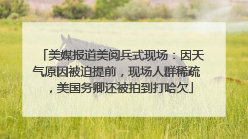 美媒报道美阅兵式现场：因天气原因被迫提前，现场人群稀疏，美国务卿还被拍到打哈欠