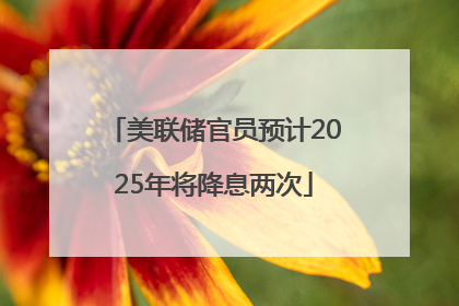 美联储官员预计2025年将降息两次
