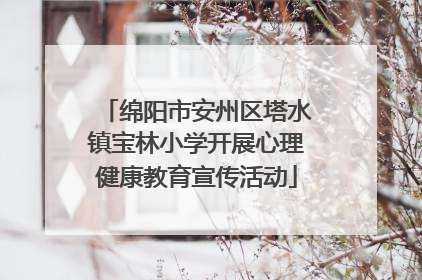 绵阳市安州区塔水镇宝林小学开展心理健康教育宣传活动