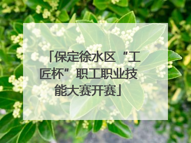 保定徐水区“工匠杯”职工职业技能大赛开赛