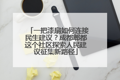 一把漆扇如何连接民生建议？成都郫都这个社区探索人民建议征集新路径