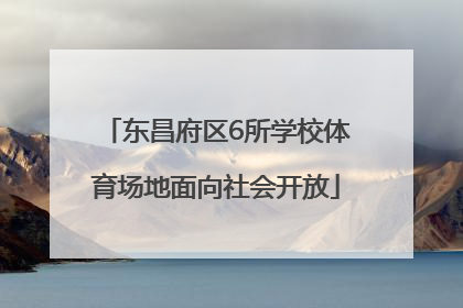 东昌府区6所学校体育场地面向社会开放