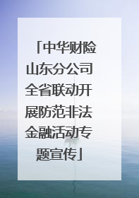 中华财险山东分公司全省联动开展防范非法金融活动专题宣传