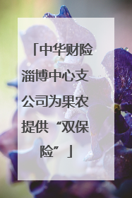 中华财险淄博中心支公司为果农提供“双保险”