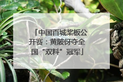 中国百城桨板公开赛：黄陂伢夺全国“双料”冠军