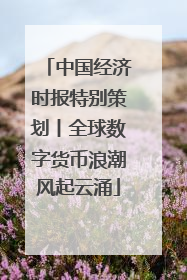中国经济时报特别策划丨全球数字货币浪潮风起云涌