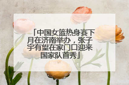 中国女篮热身赛下月在济南举办，张子宇有望在家门口迎来国家队首秀
