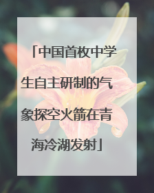 中国首枚中学生自主研制的气象探空火箭在青海冷湖发射