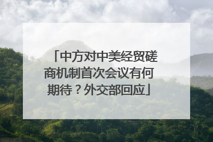 中方对中美经贸磋商机制首次会议有何期待？外交部回应
