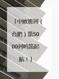 中欧班列（合肥）第5000列鸣笛起航！