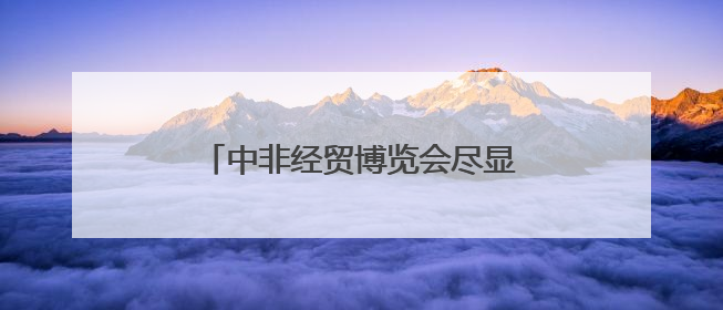 中非经贸博览会尽显中非合作“热度”