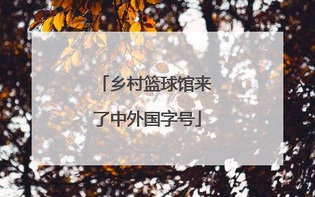 乡村篮球馆来了中外国字号