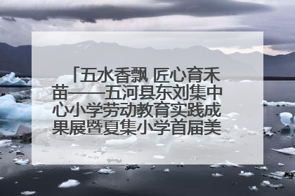 五水香飘 匠心育禾苗——五河县东刘集中心小学劳动教育实践成果展暨夏集小学首届美食节盛大举行