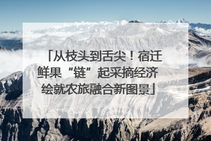 从枝头到舌尖！宿迁鲜果“链”起采摘经济绘就农旅融合新图景