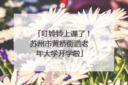 叮铃铃上课了！苏州市黄桥街道老年大学开学啦