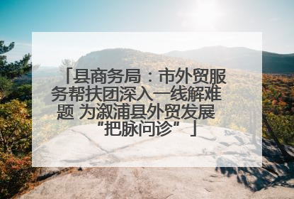 县商务局：市外贸服务帮扶团深入一线解难题 为溆浦县外贸发展“把脉问诊”