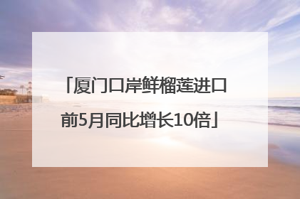 厦门口岸鲜榴莲进口 前5月同比增长10倍