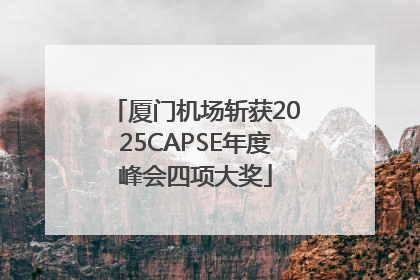 厦门机场斩获2025CAPSE年度峰会四项大奖