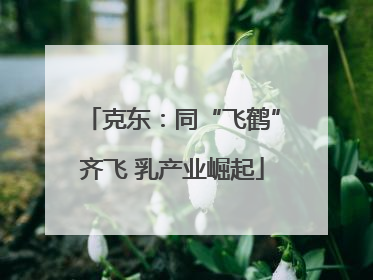 克东：同“飞鹤”齐飞 乳产业崛起