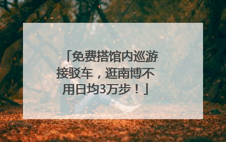 免费搭馆内巡游接驳车，逛南博不用日均3万步！