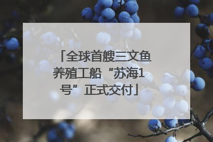 全球首艘三文鱼养殖工船“苏海1号”正式交付