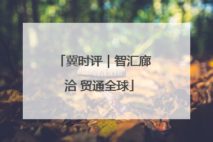 冀时评｜智汇廊洽 贸通全球
