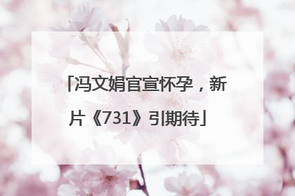 冯文娟官宣怀孕，新片《731》引期待