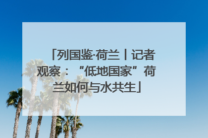列国鉴·荷兰丨记者观察：“低地国家”荷兰如何与水共生